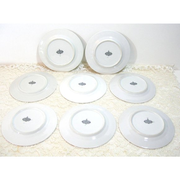 Limoges, Eight 6 1/2" Bread Plates, Yellow Roses Charles Ahrenfeldt - Picture 2 of 6